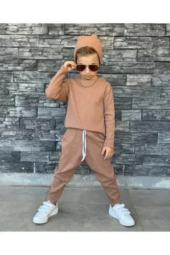 Children's pants bohemian set loose-beige - Modazone (1)