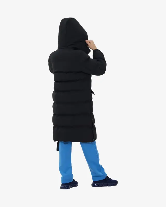 Children's Parka Jacket - BLACK - 7SABER