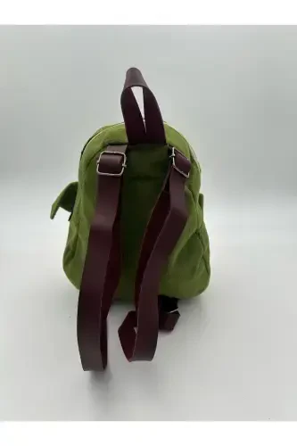 Children's Penguin Patterned Home School Kindergarten Backpack-green - Modazone (1)