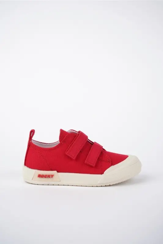 Children's Red Linen Lighted Orthopedic Sports Shoes - 2