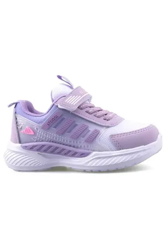 Children's Sneakers | Orthopedic - Non-Slip - Light & Comfortable | Velcro Closure | Daily & School Use - Purple / Pink - N DROPS