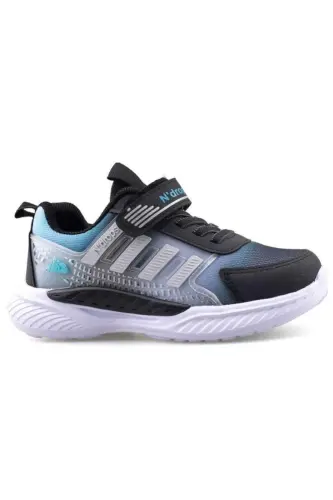 Children's Sneakers | Orthopedic - Non-Slip - Lightweight & Comfortable | Velcro Closure | Daily & School Use - Black Gray Green - N DROPS (1)