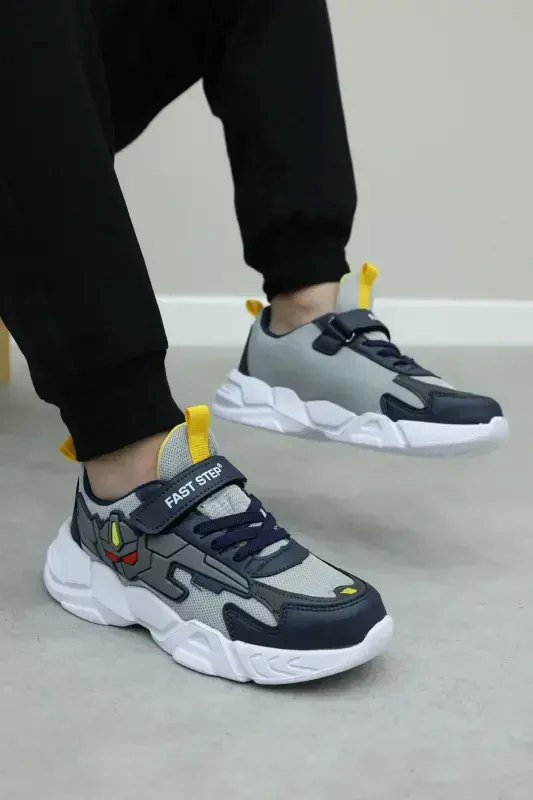 Children's Sports Shoes Anatomical Sole Lightweight Sneaker Shoes Navy Blue Ice 615xca023 - 1