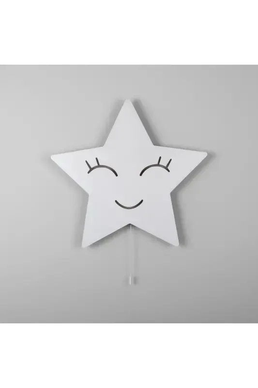 Children's Teen Bedroom Girl Boy Baby Wall Decoration Star Lighting Models-SmilingWhite - 1