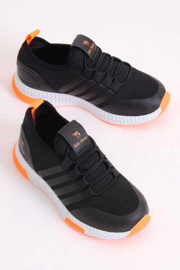 Children's Unisex Black Orange Sport Shoes Tbqnt - 2