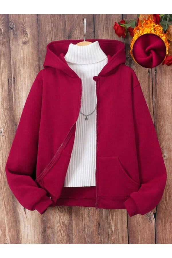 Children's Unprinted Zippered Hoodie/Jacket - 1