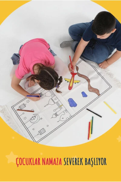 Children's Washable Coloring Set Red - 4