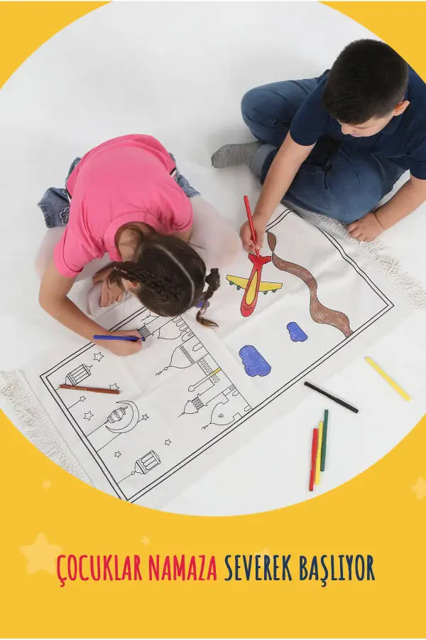 Children's Washable Coloring Set Red - 4