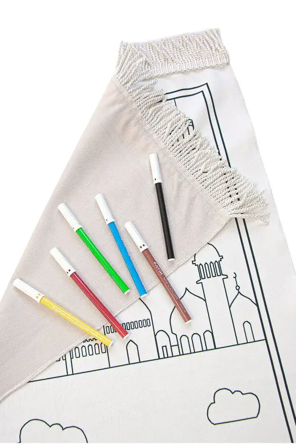 Children's Washable Coloring Set Red - 7