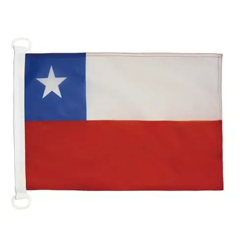 Chile NAUTICAL Flag 18'' x 12'' - Chilean flags 30 x 45 cm. - Banner 12x18 in for boat - AZ FLAG - 1