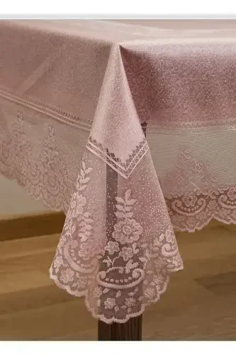 Chinni naqshli dog 'tushmaydigan dog' bo'lmaydigan dantelli stol choyshabining kukuni 160x220 sm-kukuni - MADAME CLEAN HOME (1)