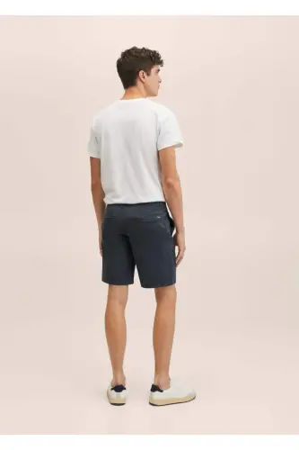 Chino Bermuda Shorts - Navy Blue - 3