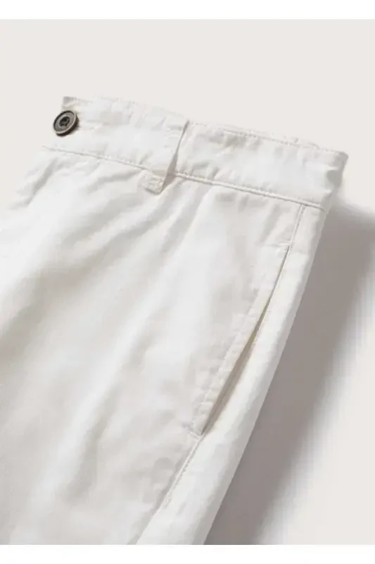 Chino Bermuda Shorts-White - 5