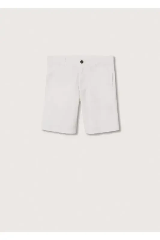 Chino Bermuda Şort-Beyaz - 3