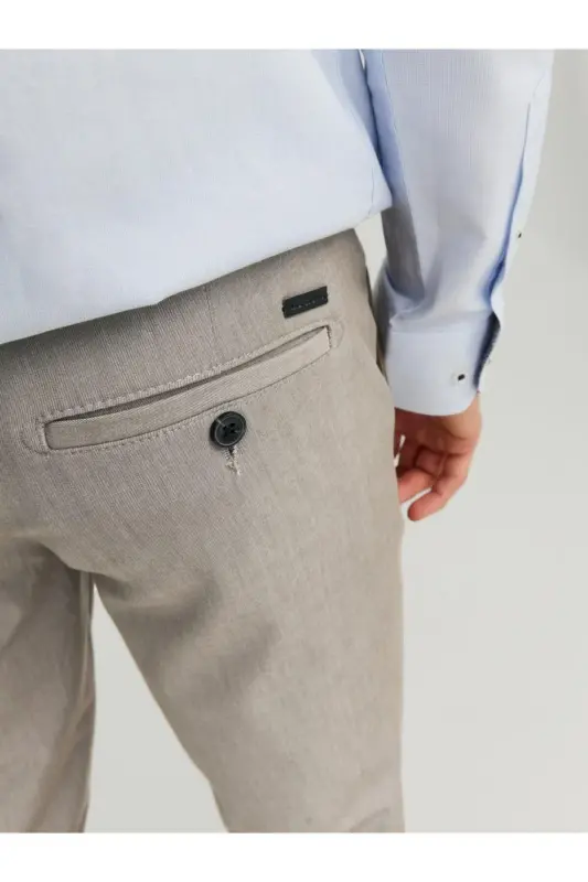 Chino Shim Hose Slim Fit Chino Shim Hose-Bej - 5