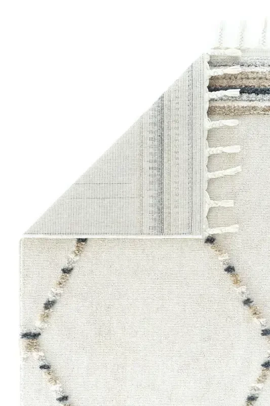 Chiroyli Oq Yuviladigan Kabartmali Yumshoq Bubble Gilam Sirpanmaydigan Sun'iy Mo'ynali Gilam Quyon Posti Peluş Gilam-Krem Bej - 4