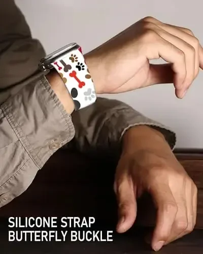 Chiroyli sport soatlari Apple Watch Band 38mm 40mm 41mm bilan mos keladi, ayollar va erkaklar uchun sozlanishi mumkin bo'lgan yumshoq silikonli almashtiriladigan aqlli soat bilaguzuk iWatch Series 7 6 5 4 3 2 1 SEbandG uchun - 5