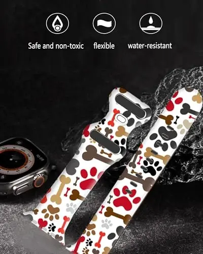 Chiroyli sport soatlari Apple Watch Band 38mm 40mm 41mm bilan mos keladi, ayollar va erkaklar uchun sozlanishi mumkin bo'lgan yumshoq silikonli almashtiriladigan aqlli soat bilaguzuk iWatch Series 7 6 5 4 3 2 1 SEbandG uchun - 2