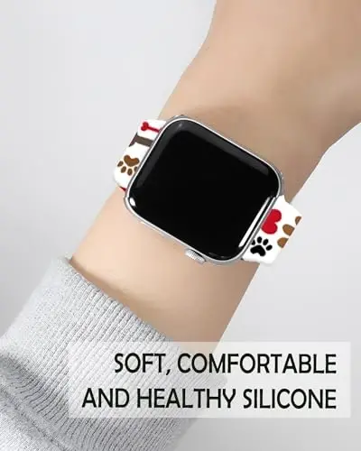 Chiroyli sport soatlari Apple Watch Band 38mm 40mm 41mm bilan mos keladi, ayollar va erkaklar uchun sozlanishi mumkin bo'lgan yumshoq silikonli almashtiriladigan aqlli soat bilaguzuk iWatch Series 7 6 5 4 3 2 1 SEbandG uchun - 3