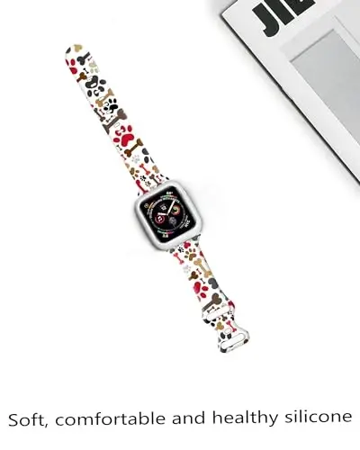 Chiroyli sport soatlari Apple Watch Band 38mm 40mm 41mm bilan mos keladi, ayollar va erkaklar uchun sozlanishi mumkin bo'lgan yumshoq silikonli almashtiriladigan aqlli soat bilaguzuk iWatch Series 7 6 5 4 3 2 1 SEbandG uchun - 4