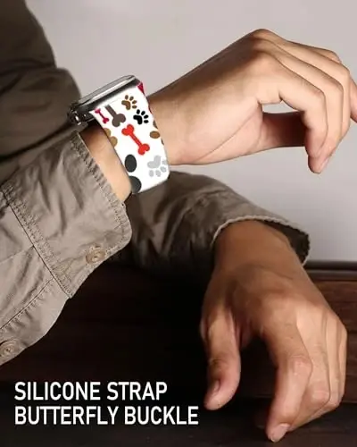 Chiroyli sport soatlari Apple Watch Band 38mm 40mm 41mm bilan mos keladi, ayollar va erkaklar uchun sozlanishi mumkin bo'lgan yumshoq silikonli almashtiriladigan aqlli soat bilaguzuk iWatch Series 7 6 5 4 3 2 1 SEbandG uchun - 5