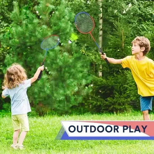 Chitidr 12 Pack Badminton Rackets Set Including Badminton Racquets, Nylon Shuttlecocks and Carry Bag for Outdoor Backyard Games Beginners - 5