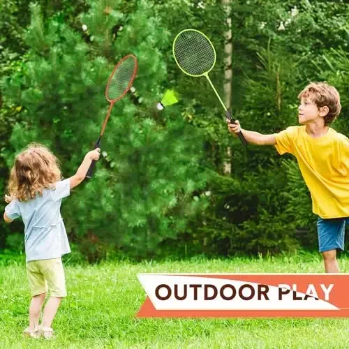 Chitidr 12 Pack Badminton Rackets Set Including Badminton Racquets, Nylon Shuttlecocks and Carry Bag for Outdoor Backyard Games Beginners - 5