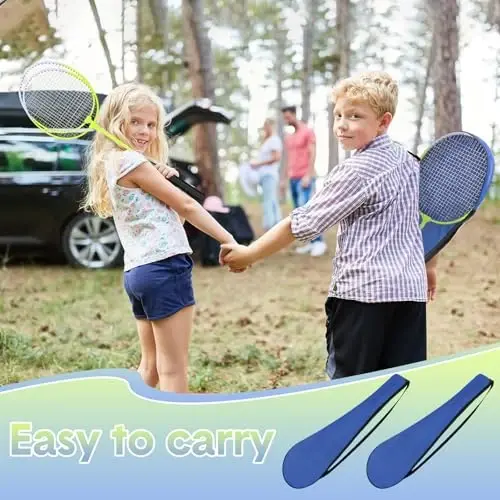 Chitidr 12 Pack Badminton Rackets Set Including Badminton Racquets, Nylon Shuttlecocks and Carry Bag for Outdoor Backyard Games Beginners - 6