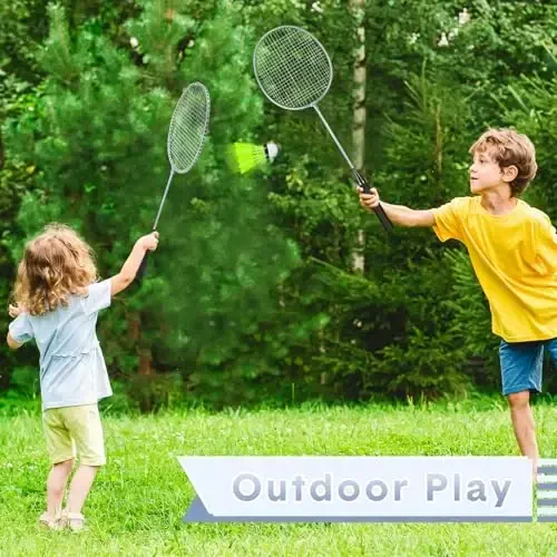 Chitidr 12 Pack Badminton Rackets Set Including Badminton Racquets, Nylon Shuttlecocks and Carry Bag for Outdoor Backyard Games Beginners - 7