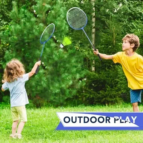 Chitidr 12 Pack Badminton Rackets Set Including Badminton Racquets, Nylon Shuttlecocks and Carry Bag for Outdoor Backyard Games Beginners - 5