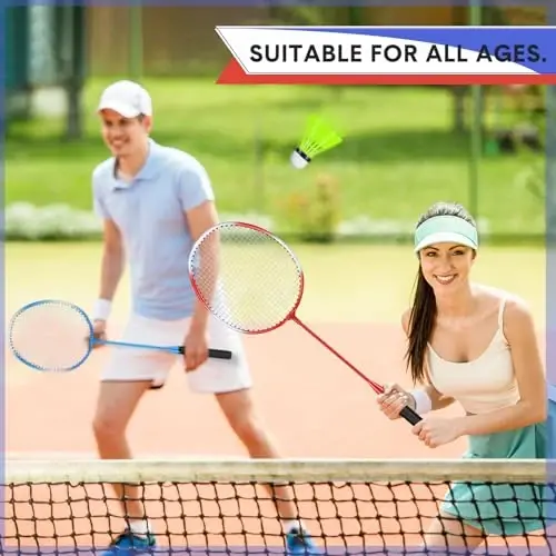 Chitidr 12 Pack Badminton Rackets Set Including Badminton Racquets, Nylon Shuttlecocks and Carry Bag for Outdoor Backyard Games Beginners - 6