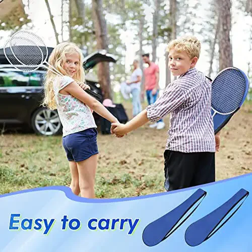Chitidr 12 Pack Badminton Rackets Set Including Rackets, Nylon Shuttlecocks and Carry Bag for Outdoor Backyard Games Beginners - 5