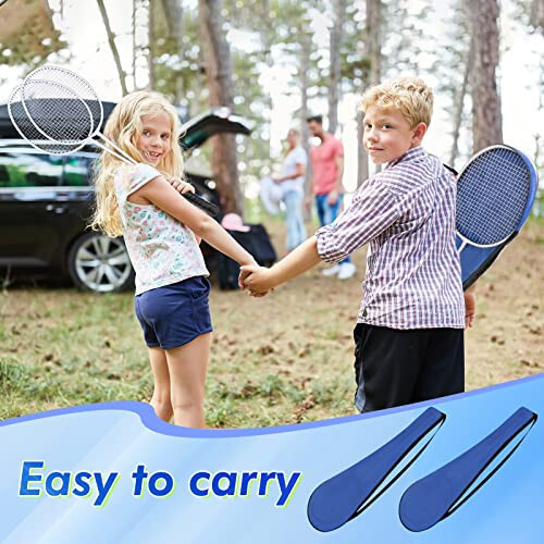 Chitidr 12 Pack Badminton Rackets Set Including Rackets, Nylon Shuttlecocks and Carry Bag for Outdoor Backyard Games Beginners - 5