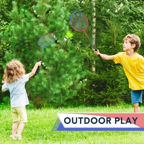 Chitidr 12 Pack Badminton Rackets Set Including Badminton Racquets, Nylon Shuttlecocks and Carry Bag for Outdoor Backyard Games Beginners - 5