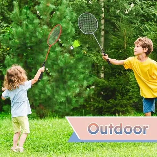 Chitidr 12 Pack Badminton Rackets Set Including Badminton Racquets, Nylon Shuttlecocks and Carry Bag for Outdoor Backyard Games Beginners - 7