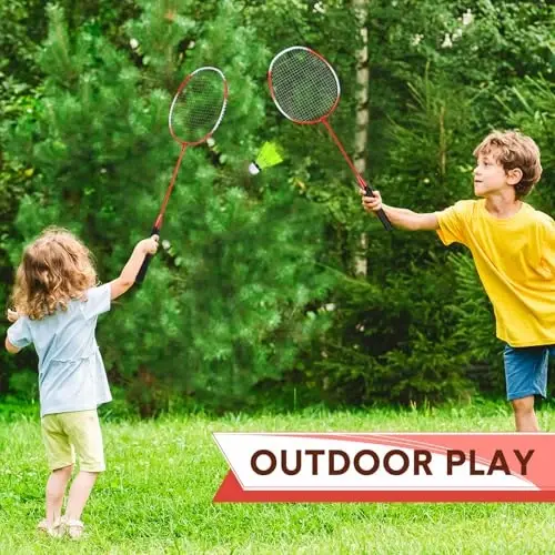 Chitidr 12 Pack Badminton Rackets Set Including Badminton Racquets, Nylon Shuttlecocks and Carry Bag for Outdoor Backyard Games Beginners - 5