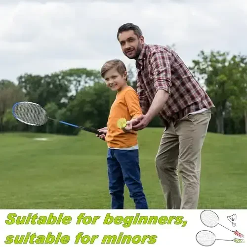 Chitidr 12 Pack Badminton Rackets Set Including Badminton Racquets, Nylon Shuttlecocks and Carry Bag for Outdoor Backyard Games Beginners - 6