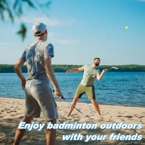 Chitidr 12 Pack Badminton Rackets Set Including Badminton Racquets, Nylon Shuttlecocks and Carry Bag for Outdoor Backyard Games Beginners - 4