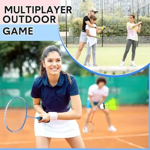 Chitidr 12 Pack Badminton Rackets Set Including Badminton Racquets, Nylon Shuttlecocks and Carry Bag for Outdoor Backyard Games Beginners - 4