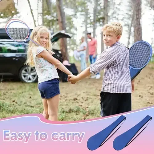 Chitidr 12 Pack Badminton Rackets Set Including Badminton Racquets, Nylon Shuttlecocks and Carry Bag for Outdoor Backyard Games Beginners - 7