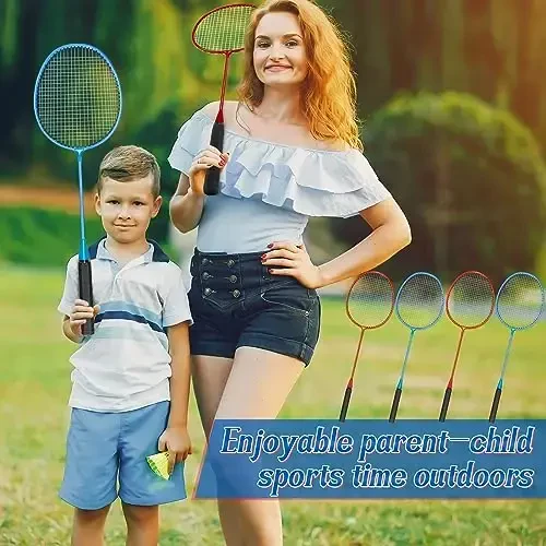 Chitidr 12 Pack Badminton Rackets Set Including Badminton Racquets, Nylon Shuttlecocks and Carry Bag for Outdoor Backyard Games Beginners - 4