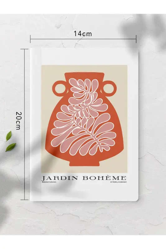 Chizg'isiz daftar, Botanik illyustratsiya noutbuki 4 dona, Aql daftari, Not daftari, 64 sahifa 14*21sm-Botanika - 3