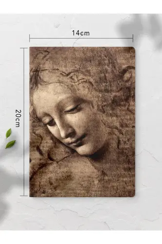 Chizgisiz Daftar, Leonardo Da Vinchi Notebook 4 Adet, Not Daftari, San'at Daftari, 64 Sahifa 14*21sm-Da Vinchi - 3