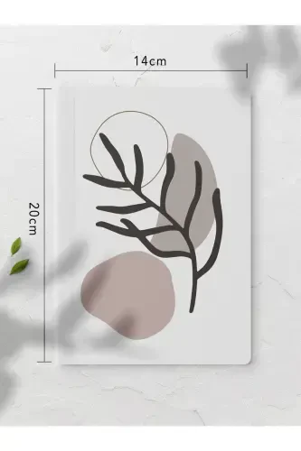 Chizgisiz Daftar To‘plami - Botanik Gul - 4 ta - 14cm*20cm - 64 Sahifa - Jigarrang - 3