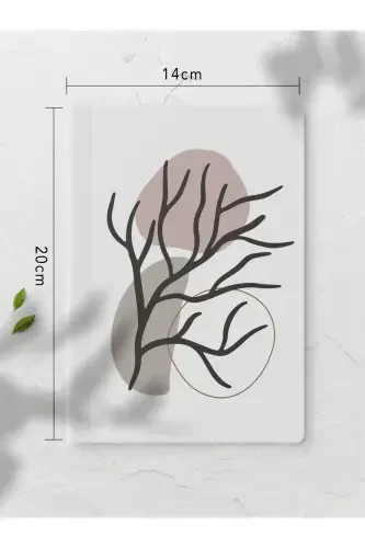 Chizgisiz Daftar To‘plami - Botanik Gul - 4 ta - 14cm*20cm - 64 Sahifa - Jigarrang - 4