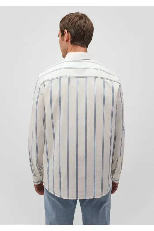 Chiziqli ko'ylak Regular Fit / Oddiy bichim 0211085- - 4