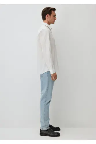 Chiziqli oq ko'ylak Regular Fit / Oddiy Kesim 02 - 3