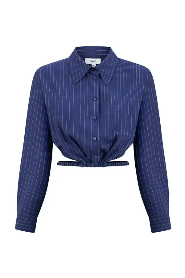 Chiziqli qisqa ko'ylak - 3