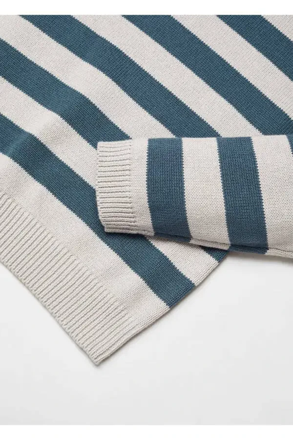 Chiziqli triko kozok - 6