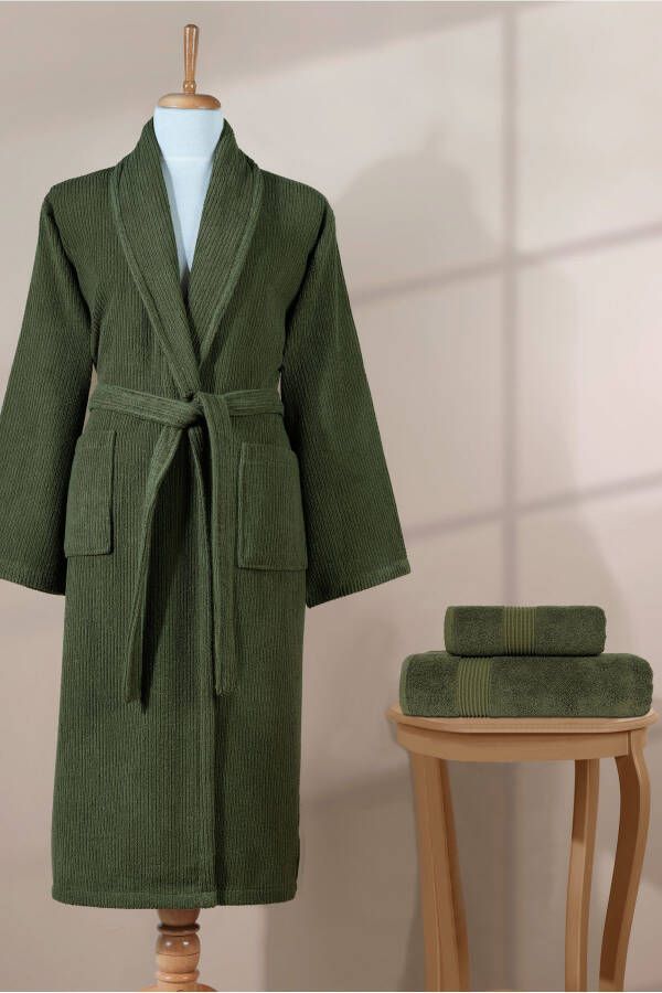 Chiziqli Xalatlar To'plami 100% Paxta Sertifikatlangan 3 Bo'lak - 2